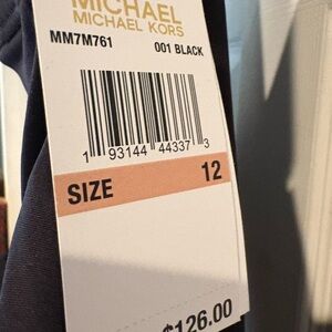 Michael Kors Black and Silver Logo Bangle Bracelet